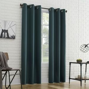Set of (2) panel Teal Blackout Curtains 40in.x95in